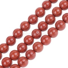 A Grade Red Jasper Smooth Round Beads Strands, Approx 4-14mm, 38cm/strand