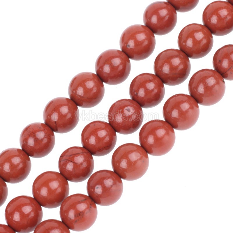 A Grade Red Jasper Smooth Round Beads Strands, Approx 4-14mm, 38cm/strand