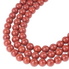A Grade Red Jasper Smooth Round Beads Strands, Approx 4-14mm, 38cm/strand
