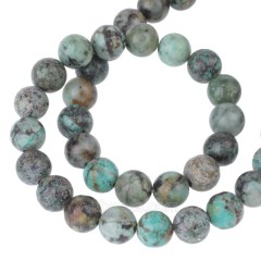 African Turquoise Smooth Round Beads Strands, Approx 4-10mm, 38cm/strand