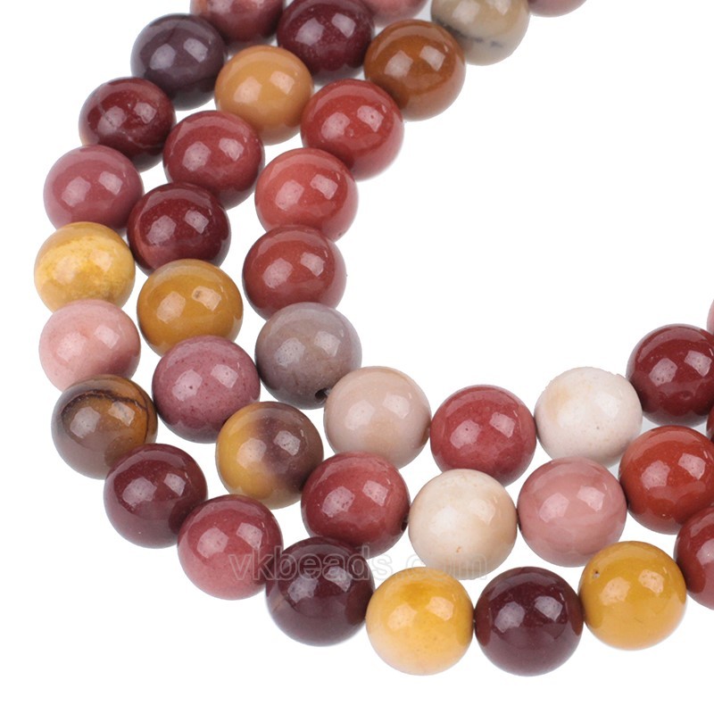 Mookaite Smooth Round Beads Strands, Approx 4-14mm, 38cm/strand