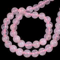 Rose Quartz Smooth Round Beads Strands, Approx 4-16mm, 38cm/strand