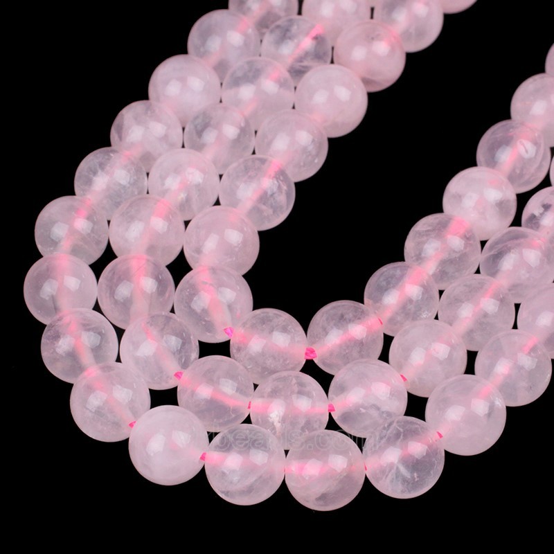 Rose Quartz Smooth Round Beads Strands, Approx 4-16mm, 38cm/strand
