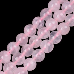 Rose Quartz Smooth Round Beads Strands, Approx 4-16mm, 38cm/strand