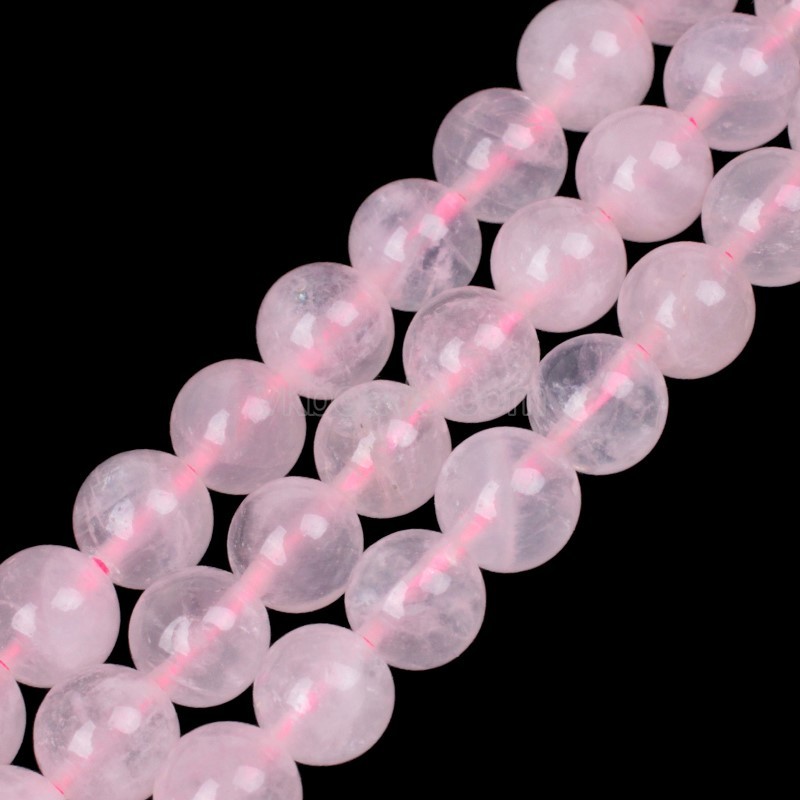 Rose Quartz Smooth Round Beads Strands, Approx 4-16mm, 38cm/strand
