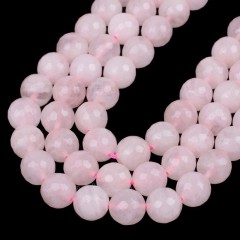 Rose Quartz Faceted Round Beads Strands, 128 Facets, Approx 4-18mm, 38cm/strand