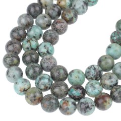 African Turquoise Smooth Round Beads Strands, Approx 4-10mm, 38cm/strand