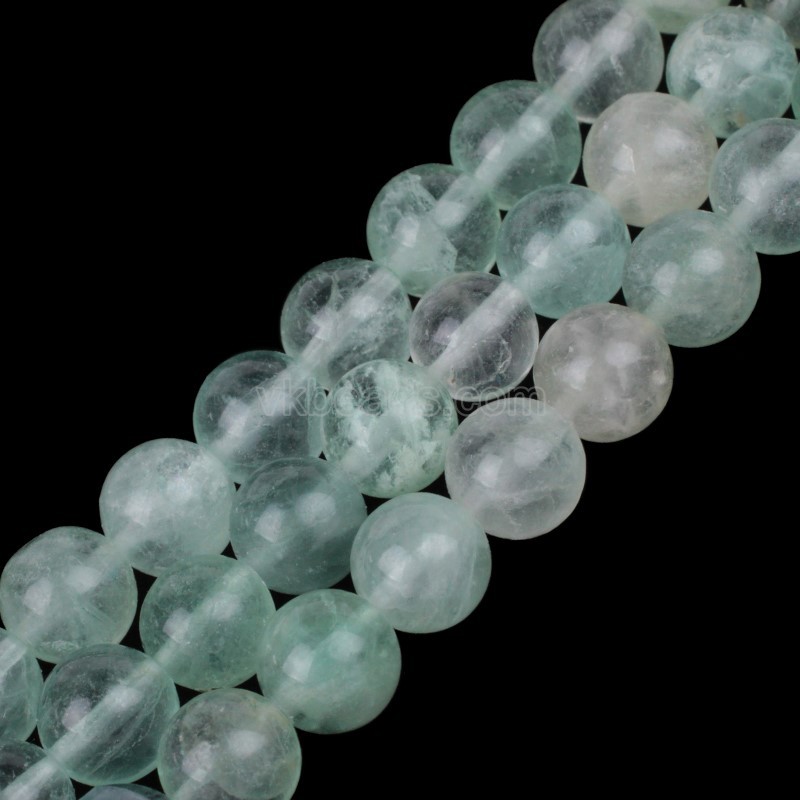Green Fluorite Smooth Roud Beads Strands, Approx 4-12mm, 38cm/strand