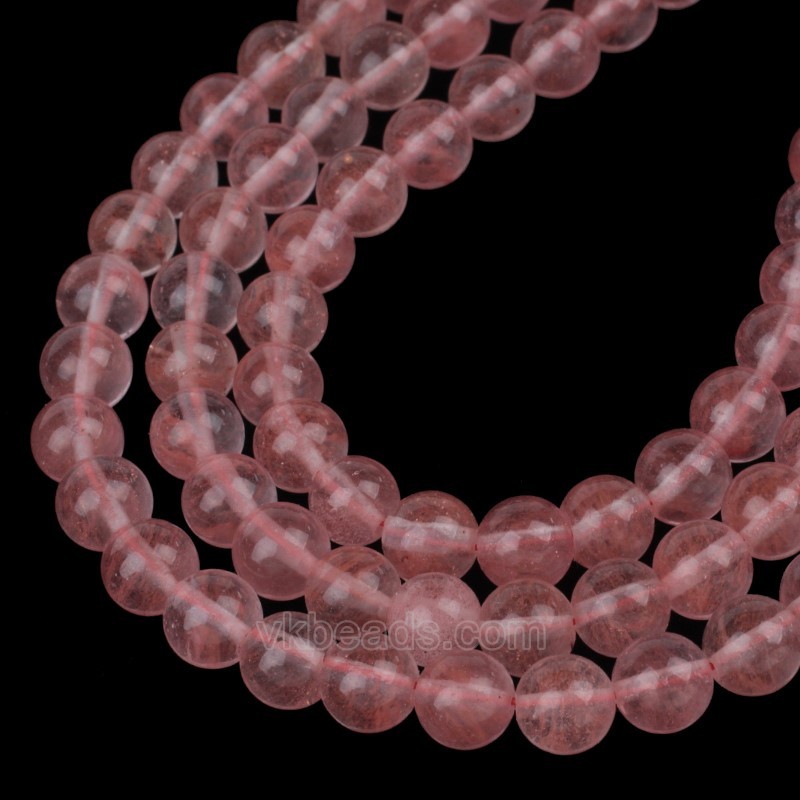Red Cherry Quartz Smooth Round Beads Strands, Approx 4-14mm, 38cm/strand