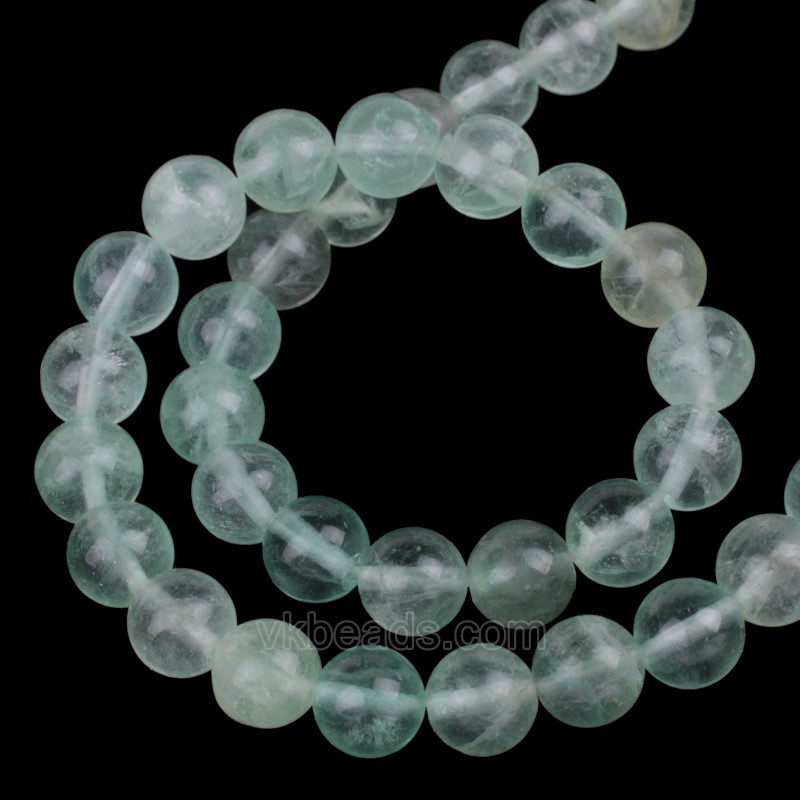 Green Fluorite Smooth Roud Beads Strands, Approx 4-12mm, 38cm/strand