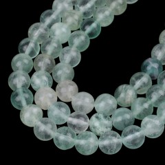 Green Fluorite Smooth Roud Beads Strands, Approx 4-12mm, 38cm/strand