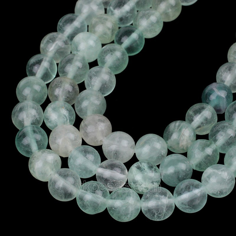 Green Fluorite Smooth Roud Beads Strands, Approx 4-12mm, 38cm/strand