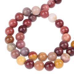 Mookaite Smooth Round Beads Strands, Approx 4-14mm, 38cm/strand