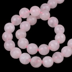 Rose Quartz Faceted Round Beads Strands, 128 Facets, Approx 4-18mm, 38cm/strand