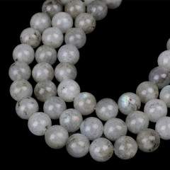 AB Grade Labradorite Smooth Round Beads Strands, Approx 4-14mm, 38cm/strand