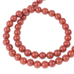 A Grade Red Jasper Smooth Round Beads Strands, Approx 4-14mm, 38cm/strand