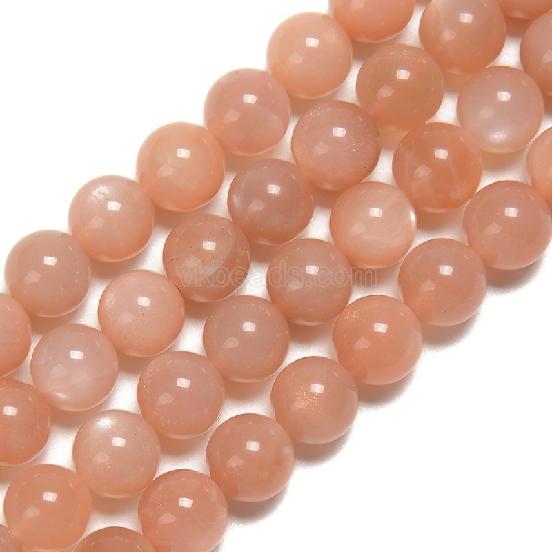 A Grade Sunstone Smooth Round Beads Strands, Approx 2-12mm, 38cm/strand