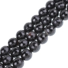 Black Lace/Banded Agate Faceted Round Beads Strands, 128 Facets, Approx 4-12mm, 38cm/strand