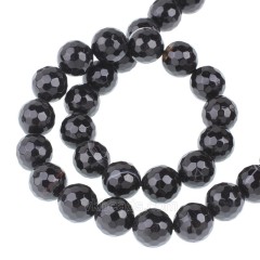 Black Lace/Banded Agate Faceted Round Beads Strands, 128 Facets, Approx 4-12mm, 38cm/strand
