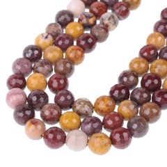 Mookaite Faceted Round Beads Strands, 128 Facets, Approx 4-12mm, 38cm/strand
