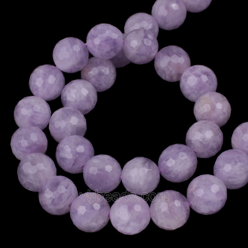 Lavender Amethyst Faceted Round Beads Strands, 128 Facets, Approx 6-12mm, 38cm/strand