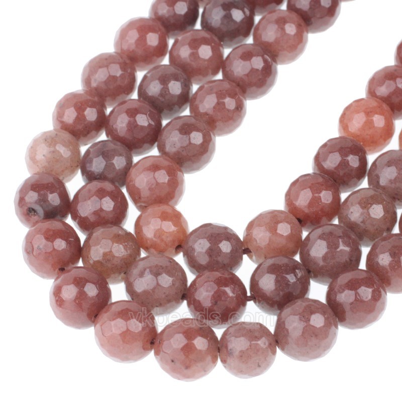 Purple Aventurine Faceted Round Beads Strands, 128 Facets, Approx 4-12mm, 38cm/strand