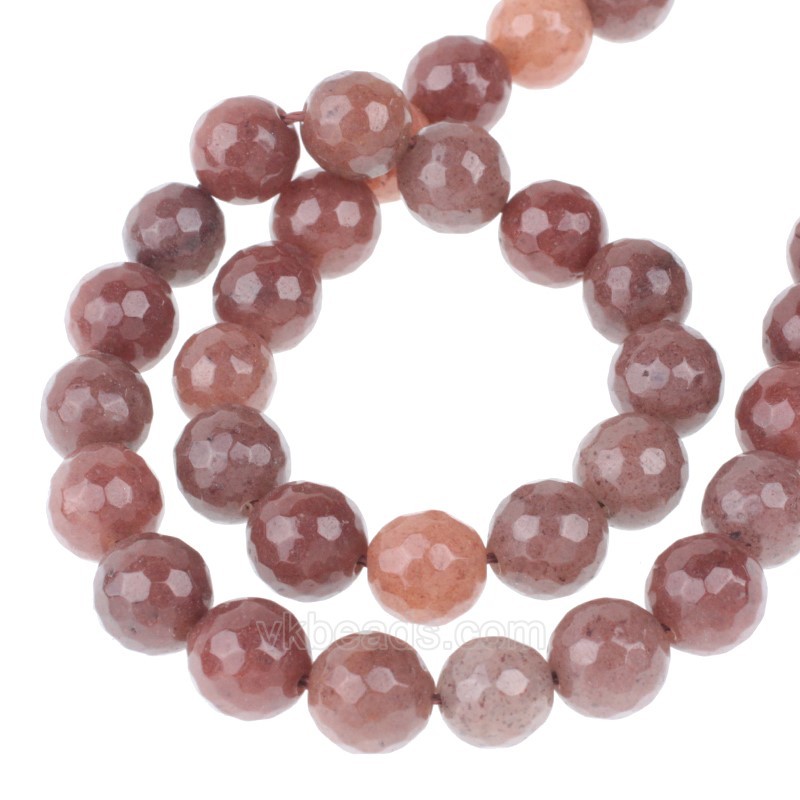 Purple Aventurine Faceted Round Beads Strands, 128 Facets, Approx 4-12mm, 38cm/strand