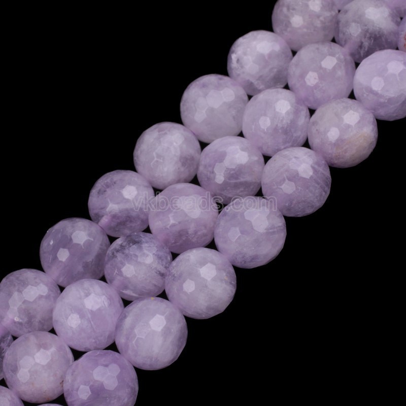 Lavender Amethyst Faceted Round Beads Strands, 128 Facets, Approx 6-12mm, 38cm/strand