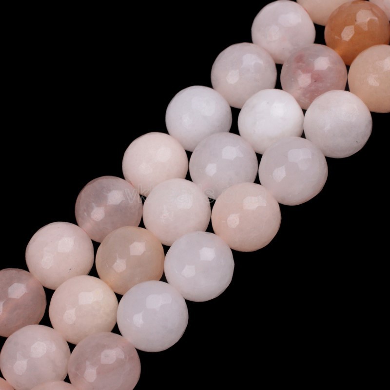 Pink Aventurine Faceted Round Beads Strands, 128 Facets, Approx 4-12mm, 38cm/strand