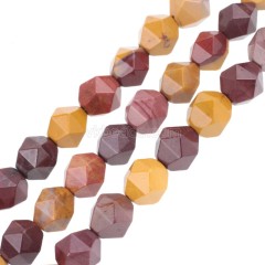 Mookaite Star Cut Faceted Round Beads Strands, Approx 6-10mm, 38cm/strand