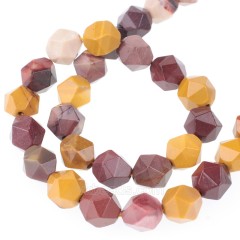 Mookaite Star Cut Faceted Round Beads Strands, Approx 6-10mm, 38cm/strand