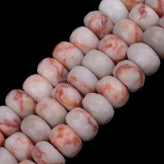 Red Veined Jasper Faceted Rondelle Beads Strands, Approx 5x8mm, 38cm/strand