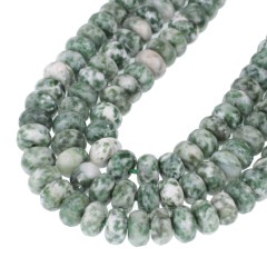 Green Spot Jasper Faceted Rondelle Beads Strands, Approx 5x8mm, 38cm/strand