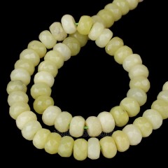 Lemon Jade Faceted Rondelle Beads Strands, Approx 2x4-5x8mm, 38cm/strand