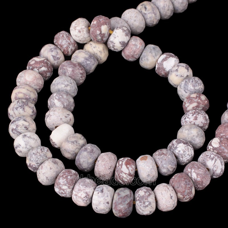 American Turquoise Faceted Rondelle Beads Strands, Approx 5x8mm, 38cm/strand