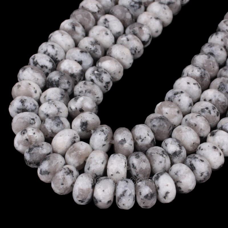 Chinese Snowflake Obsidian Faceted Rondelle Beads Strands, Approx 2x4-5x8mm, 38cm/strand