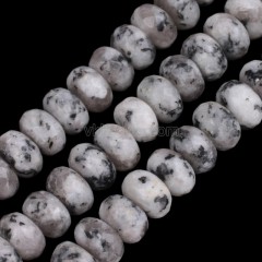 Chinese Snowflake Obsidian Faceted Rondelle Beads Strands, Approx 2x4-5x8mm, 38cm/strand