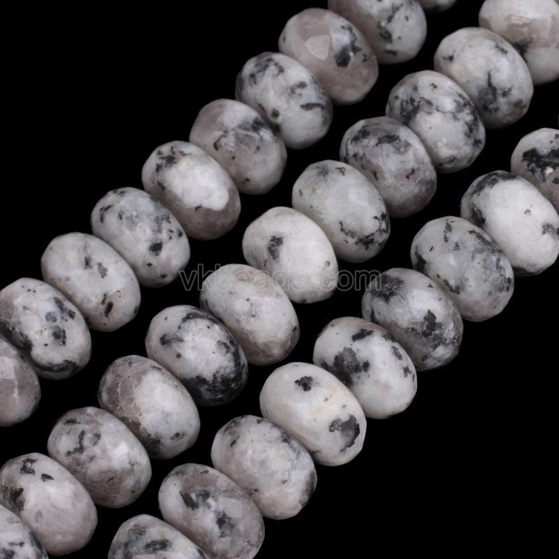 Chinese Snowflake Obsidian Faceted Rondelle Beads Strands, Approx 2x4-5x8mm, 38cm/strand