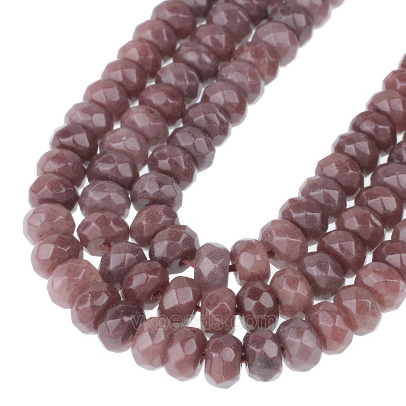 Purple Aventurine Faceted Rondelle Beads Strands, Approx 4x6-5x8mm, 38cm/strand