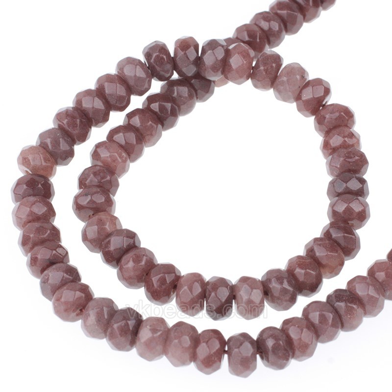 Purple Aventurine Faceted Rondelle Beads Strands, Approx 4x6-5x8mm, 38cm/strand