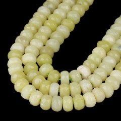Lemon Jade Faceted Rondelle Beads Strands, Approx 2x4-5x8mm, 38cm/strand