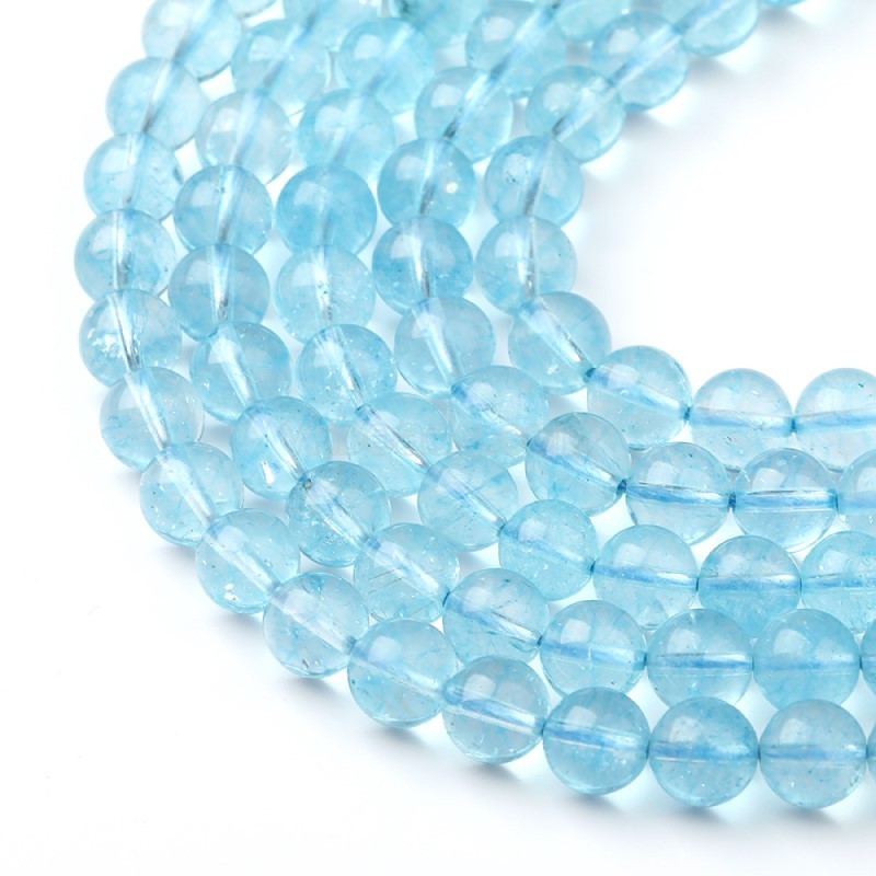 A Grade Blue Quartz Smooth Round Beads Strands, Approx 4-10mm, 38cm/strand