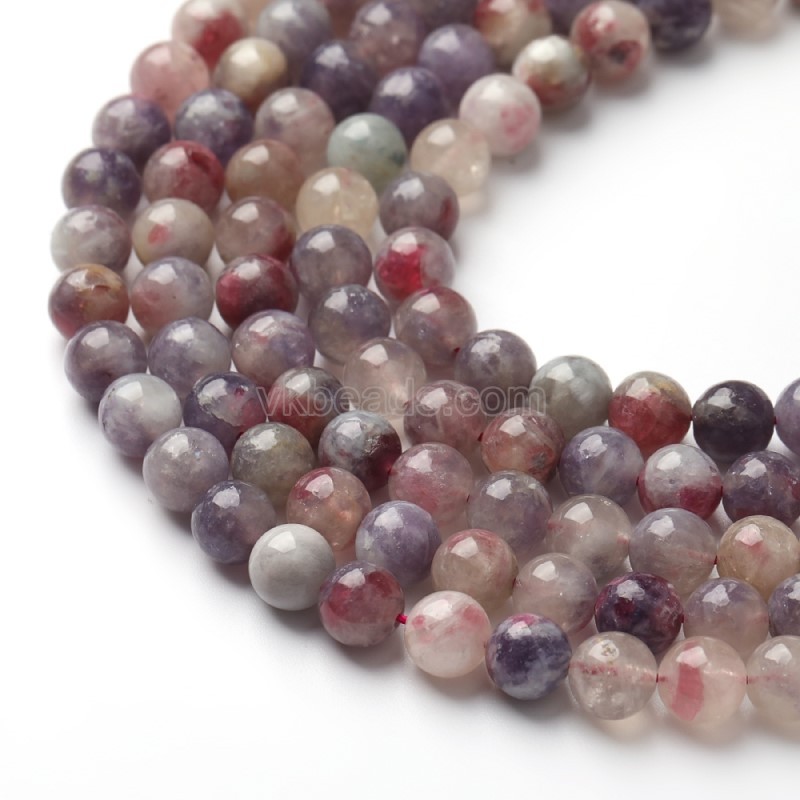 Pink Tourmaline Smooth Round Beads Strands, Approx 4-10mm, 38cm/strand