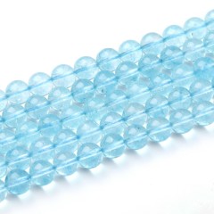A Grade Blue Quartz Smooth Round Beads Strands, Approx 4-10mm, 38cm/strand
