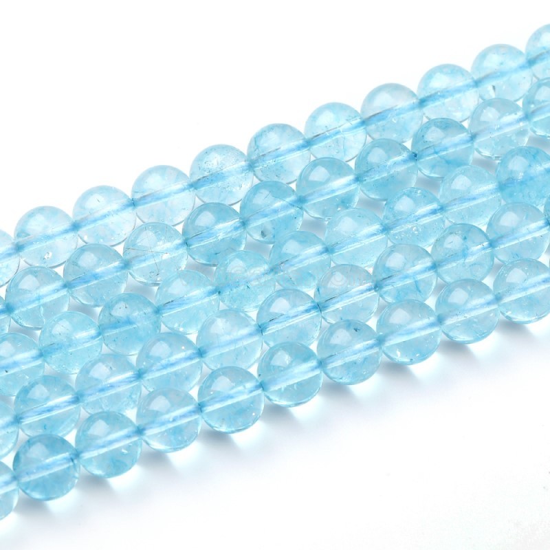 A Grade Blue Quartz Smooth Round Beads Strands, Approx 4-10mm, 38cm/strand