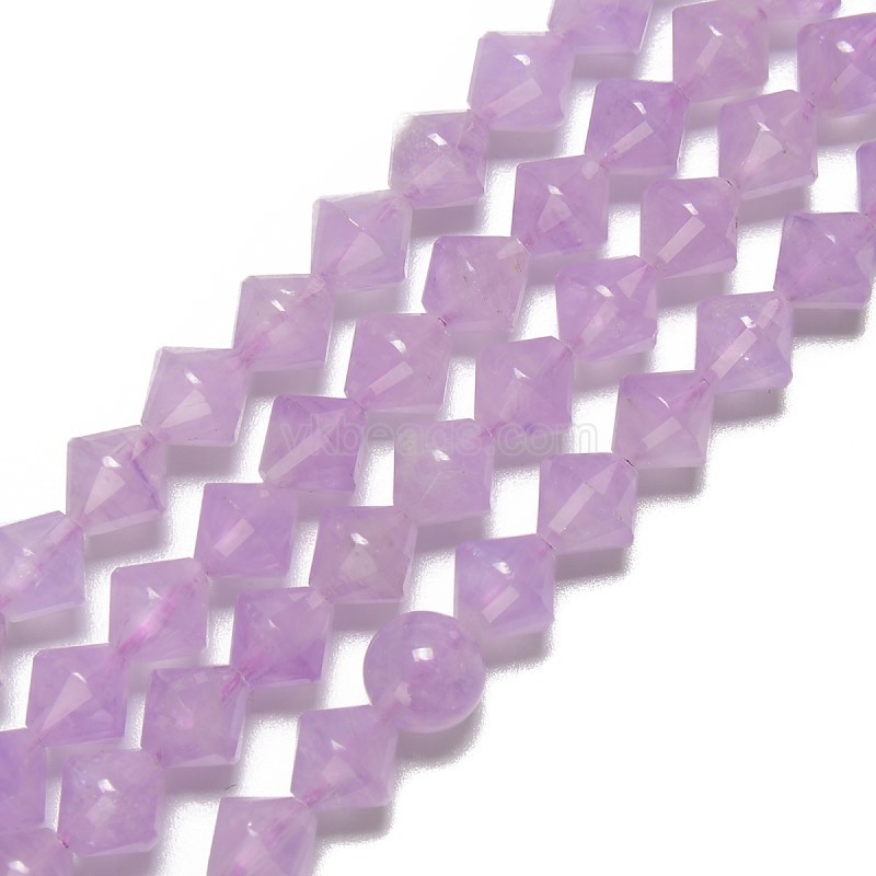 Lavender Amethyst Faceted Bicone Beads Strands, Approx 8mm, 38cm/strand