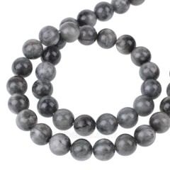 A Grade Hawk's Eye Smooth Round Beads Strands, Approx 4-10mm, 38cm/strand