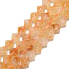 Citrine Crystal Faceted Bicone Beads Strands, Approx 8mm, 38cm/strand