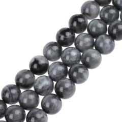 AA Grade Hawk's Eye Smooth Round Beads Strands, Approx 4-10mm, 38cm/strand