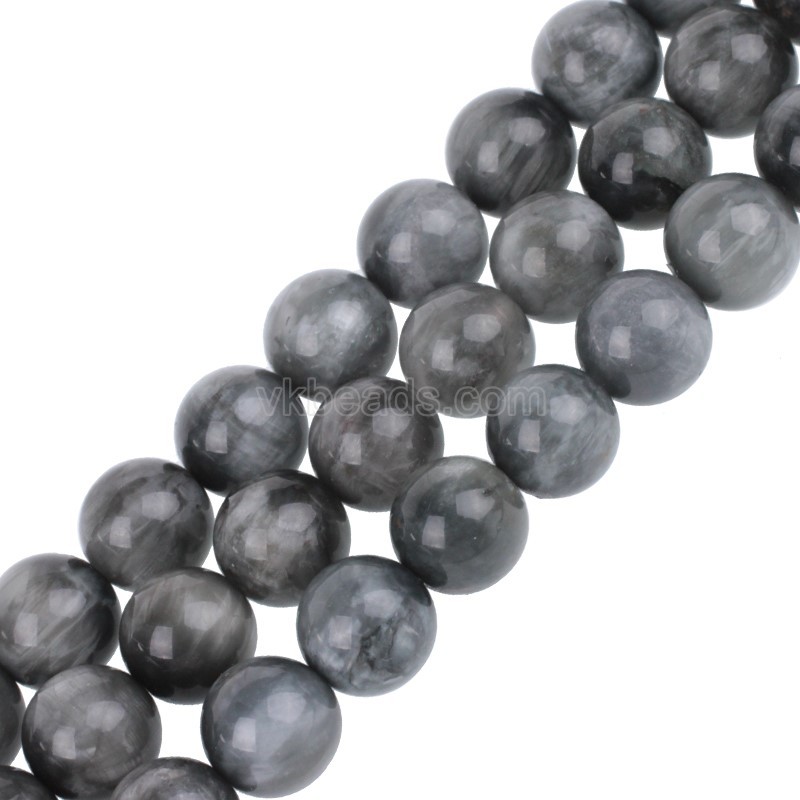 A Grade Hawk's Eye Smooth Round Beads Strands, Approx 4-10mm, 38cm/strand